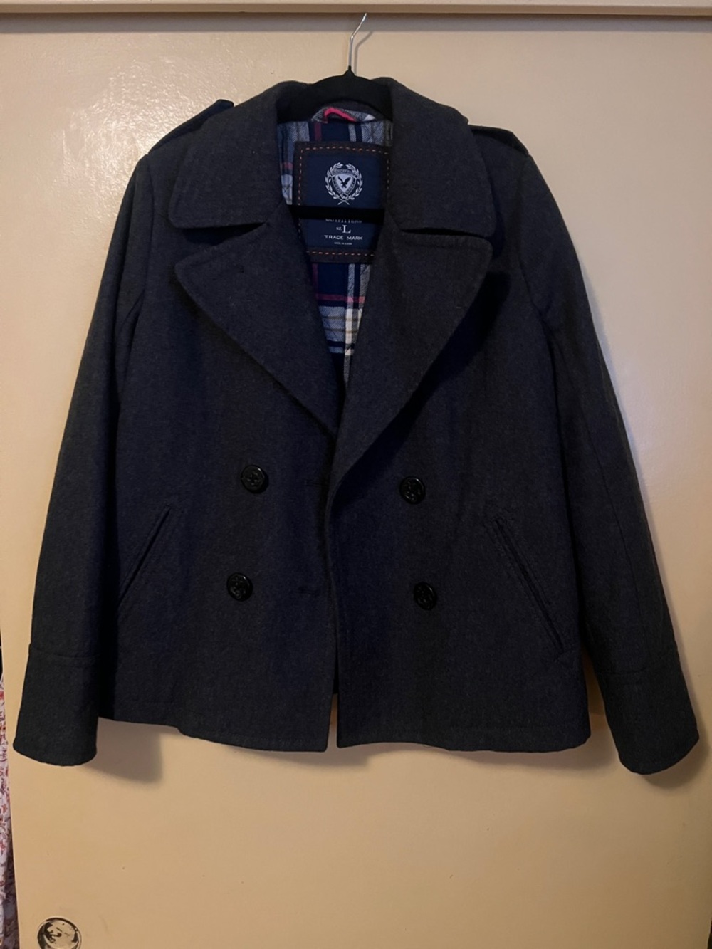 American Eagle Outfitters Navy Pea Coat